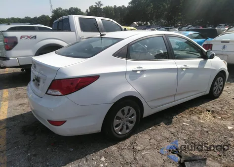 2016 Hyundai Accent Se z USA, uszkodzony, nr VIN KMHCT4AE4GU156921